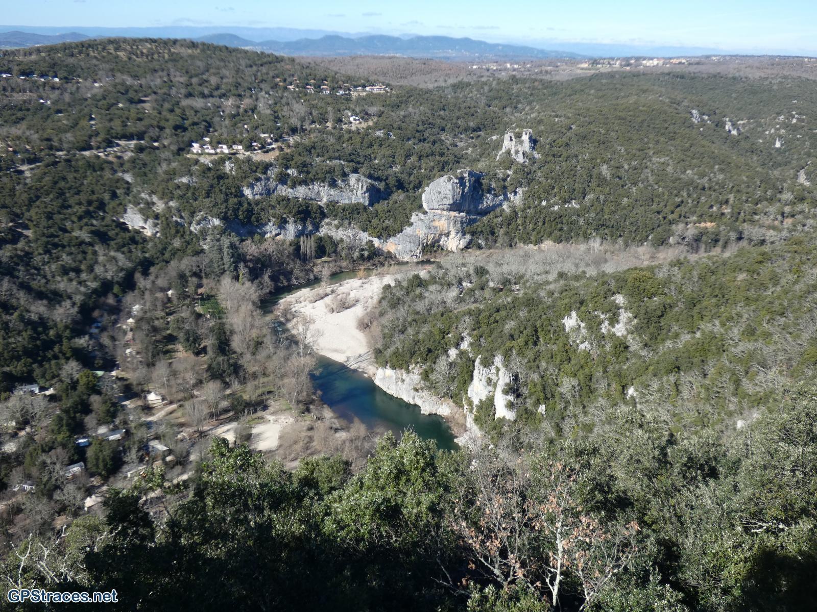 La Cèze depuis le  Rocher de l'Aigle