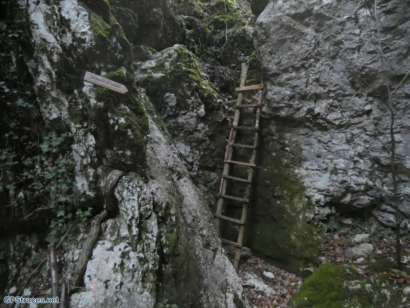 Une échelle dans la combe de Chaulon