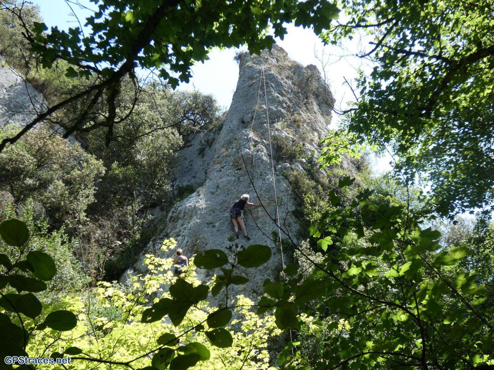 Escalade dans les gorges