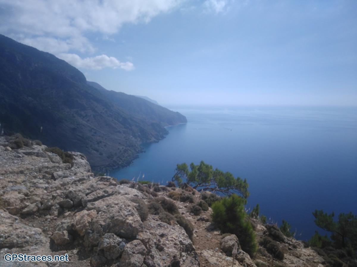 Aperçu de la côte de Sendoni à Domata depuis la chapelle du Prophète Elias